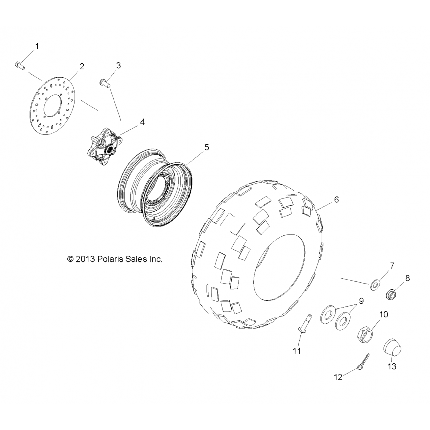 1522160067 Polaris ОБОД ЗАДНИЙ, 12X8, ЛИТОЙ, ЧЕРНЫЙ 1522160-067