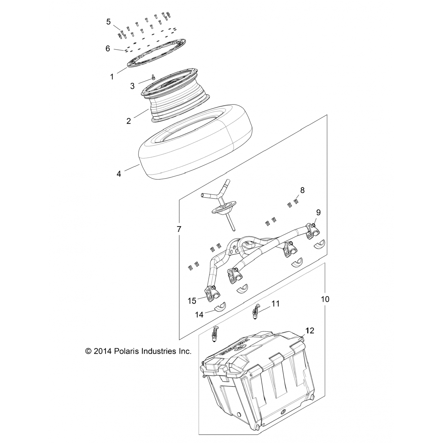 2879464 Polaris K-MOUNT, ЗАПАСНОЕ КОЛЕСО,