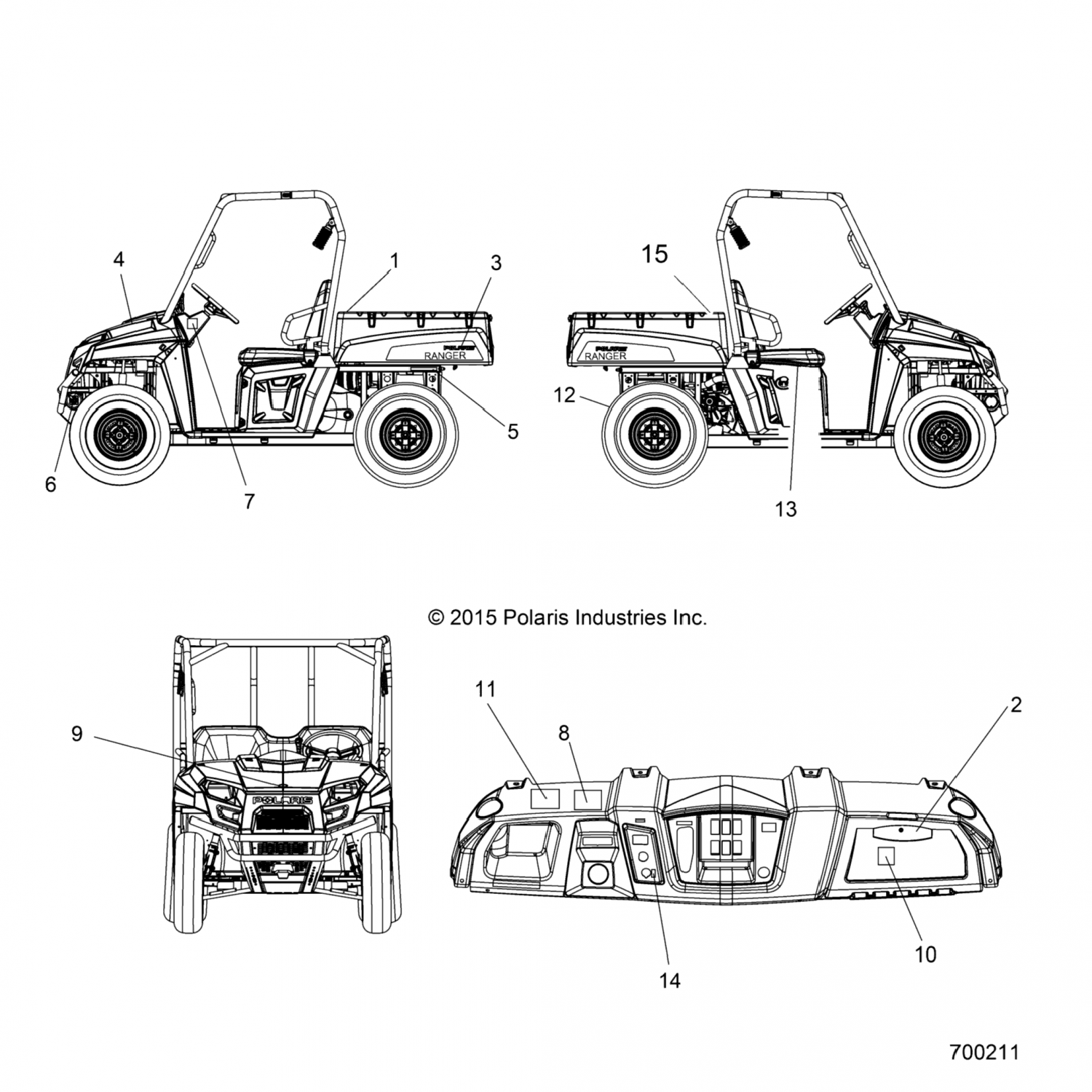 7180905 Polaris ДЕКАЛЬ-БОКОВИНА КАПОТА, ЗОЛОТО, ЛХ
