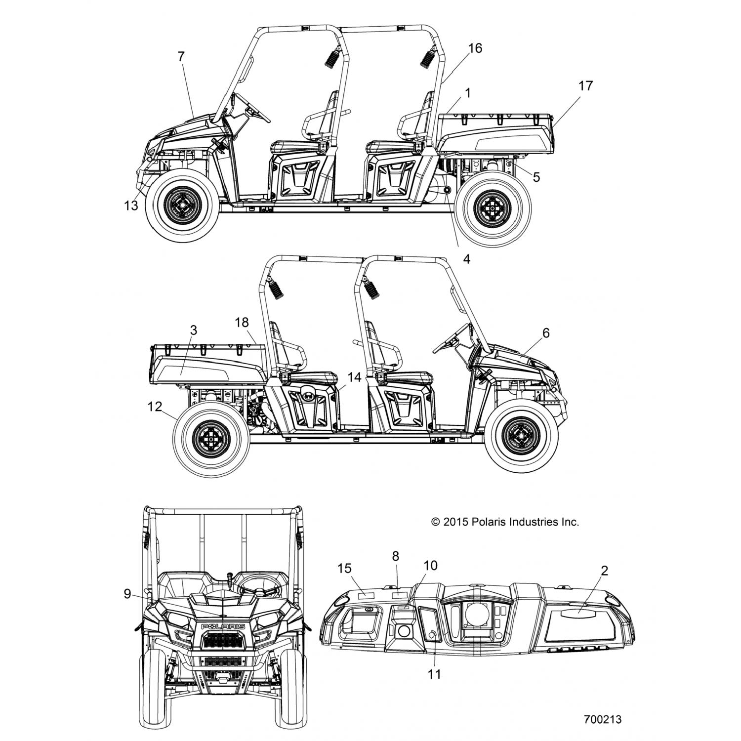 7180914 Polaris НАКЛЕЙКА НА КАПОТ БОКОВАЯ, 570, ЗОЛОТО, RH