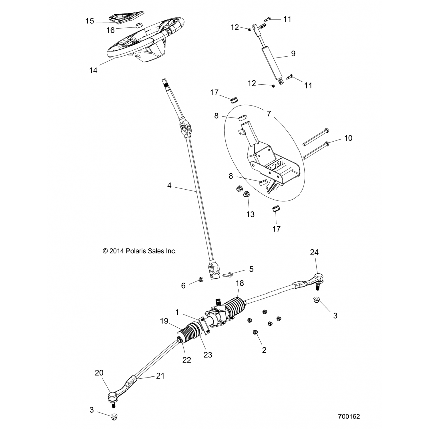 1823993 Polaris АСМ КОРОБКА ПЕРЕДАЧ, РУЛЕВОЕ УПРАВЛЕНИЕ