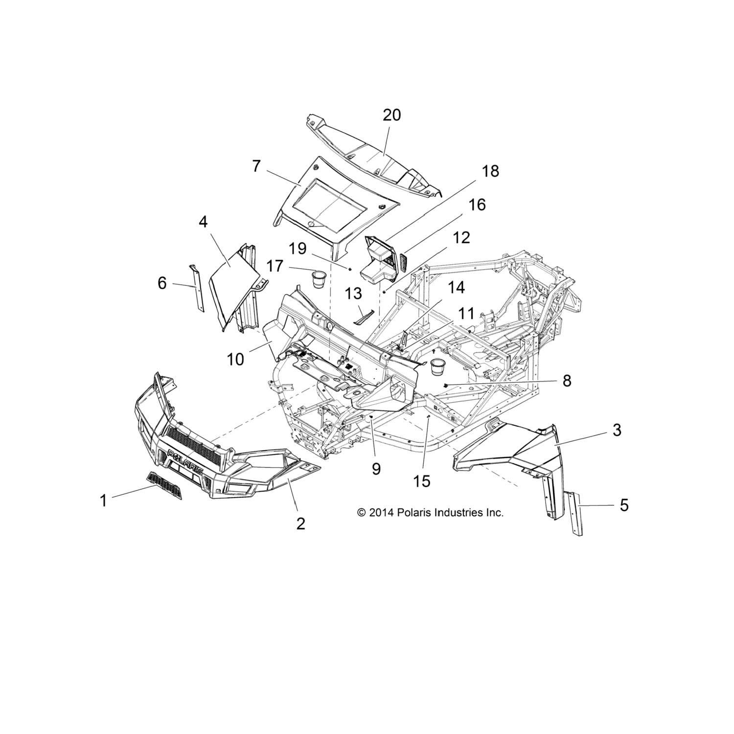 2207391 Polaris К-ПРИБОРНАЯ ПАНЕЛЬ, ПАНЕЛЬ, UPR, RGR DSL, EU