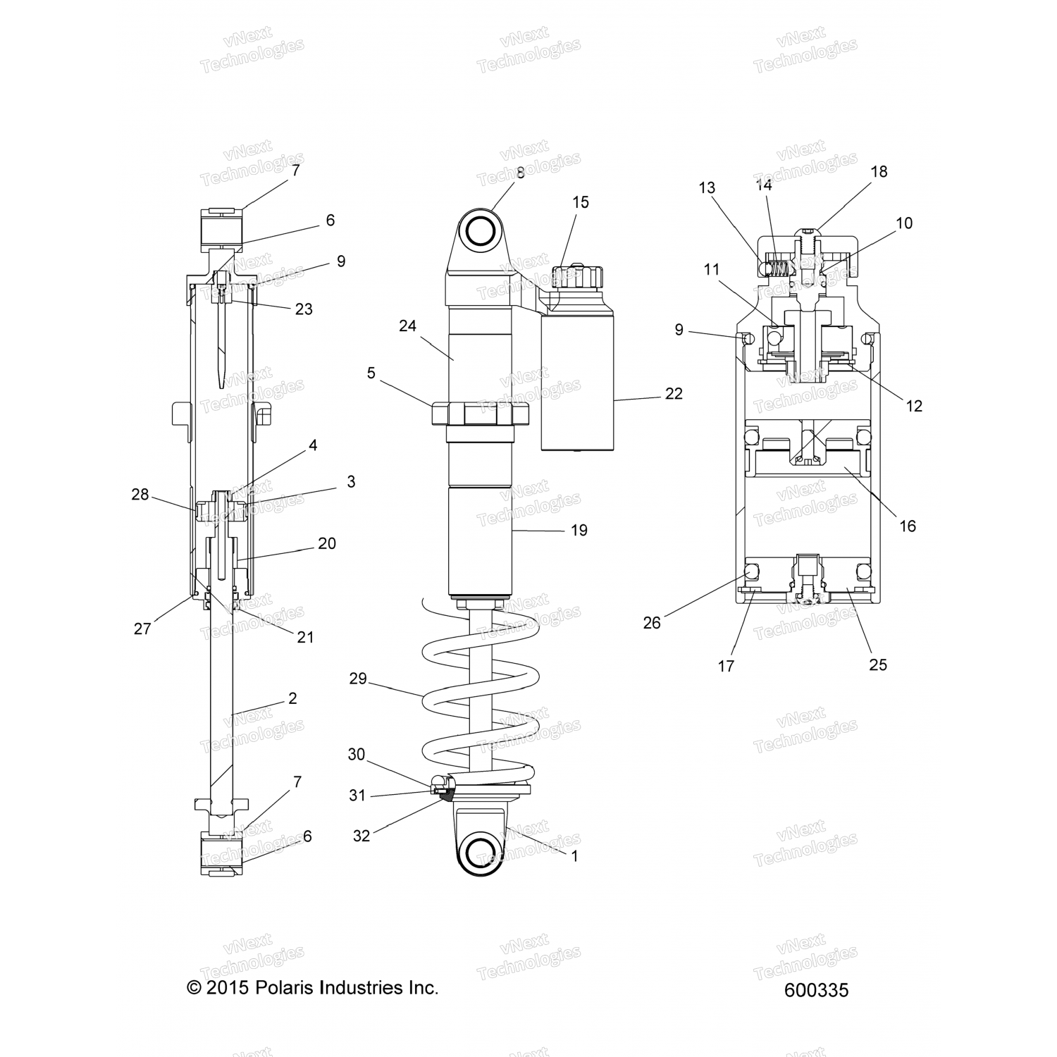 1800771 Polaris КОРПУС, RT BLK 8.63L 1500154-AB