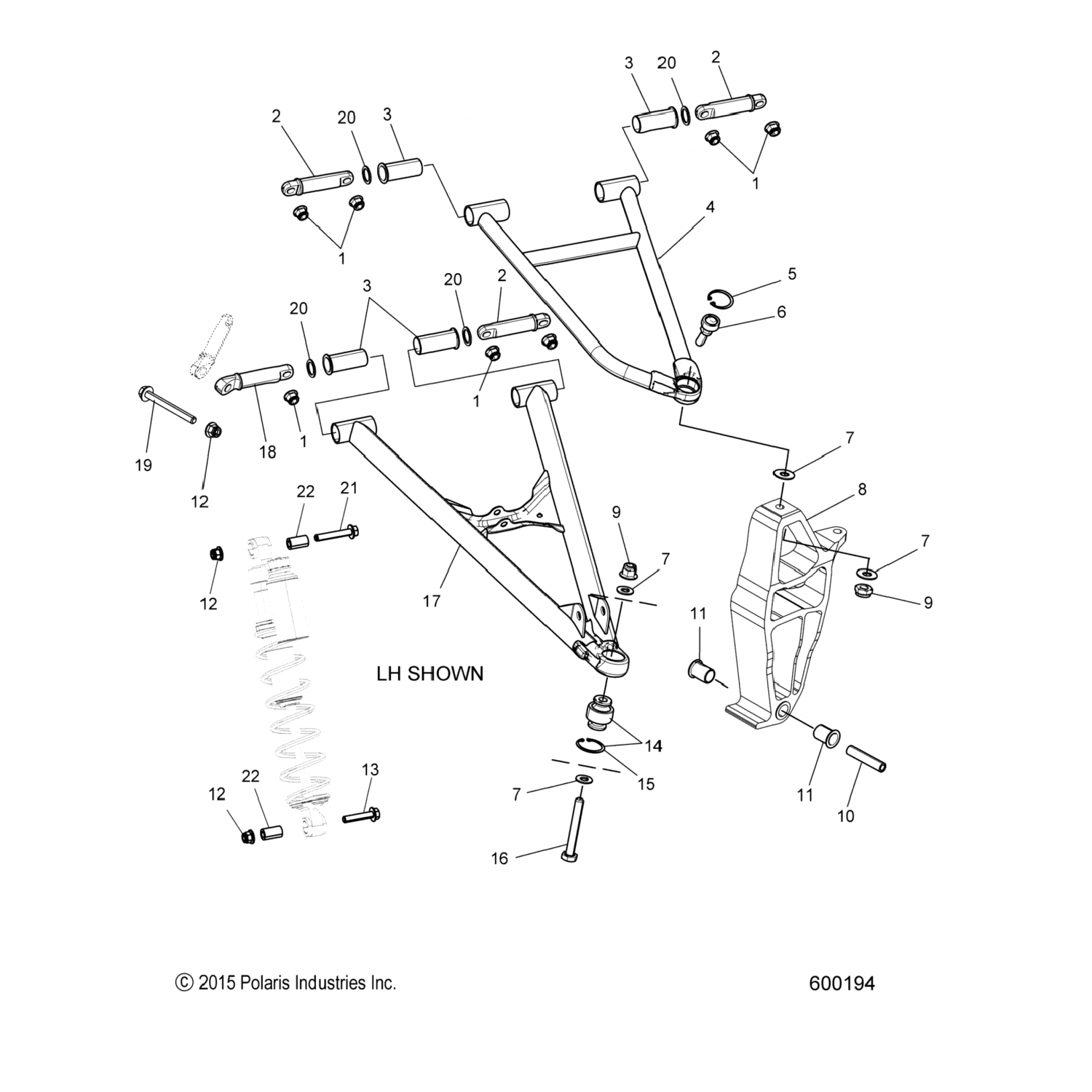 1824241689 Polaris АСМ-ШПИНДЕЛЬ RMK,ASLT,RH VELBLU 1824241-689