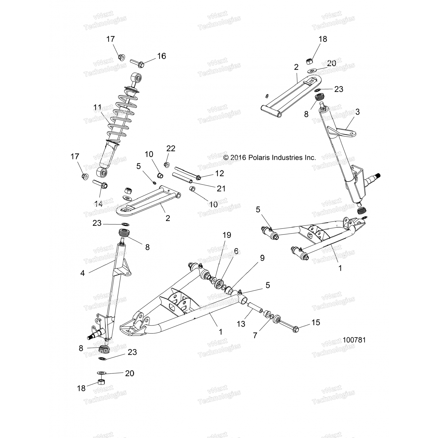 1824576458 Polaris АСМ-ШПИНДЕЛЬ РУЛЕВОГО УПРАВЛЕНИЯ, ЛХ, ЧЕРНЫЙ 1824576-458