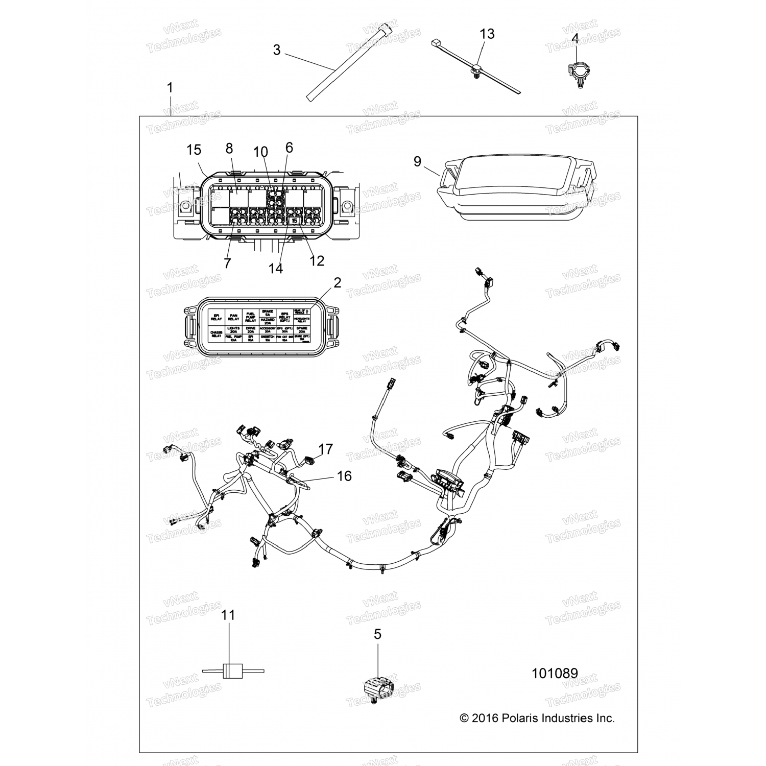 2413706 Polaris HARN-ШАССИ, ACE PS, EU, ETC