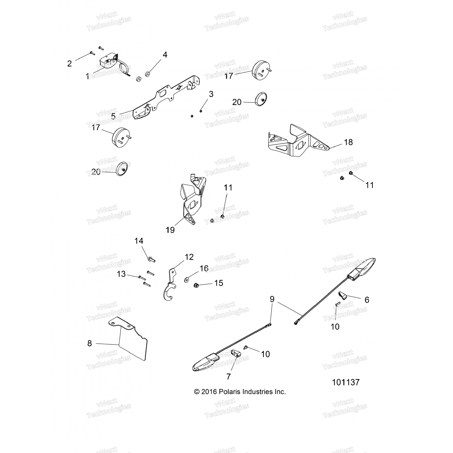 2413838 Polaris НОМЕРНОЙ ЗНАК, ТРАКТР, ЧЕРНЫЙ