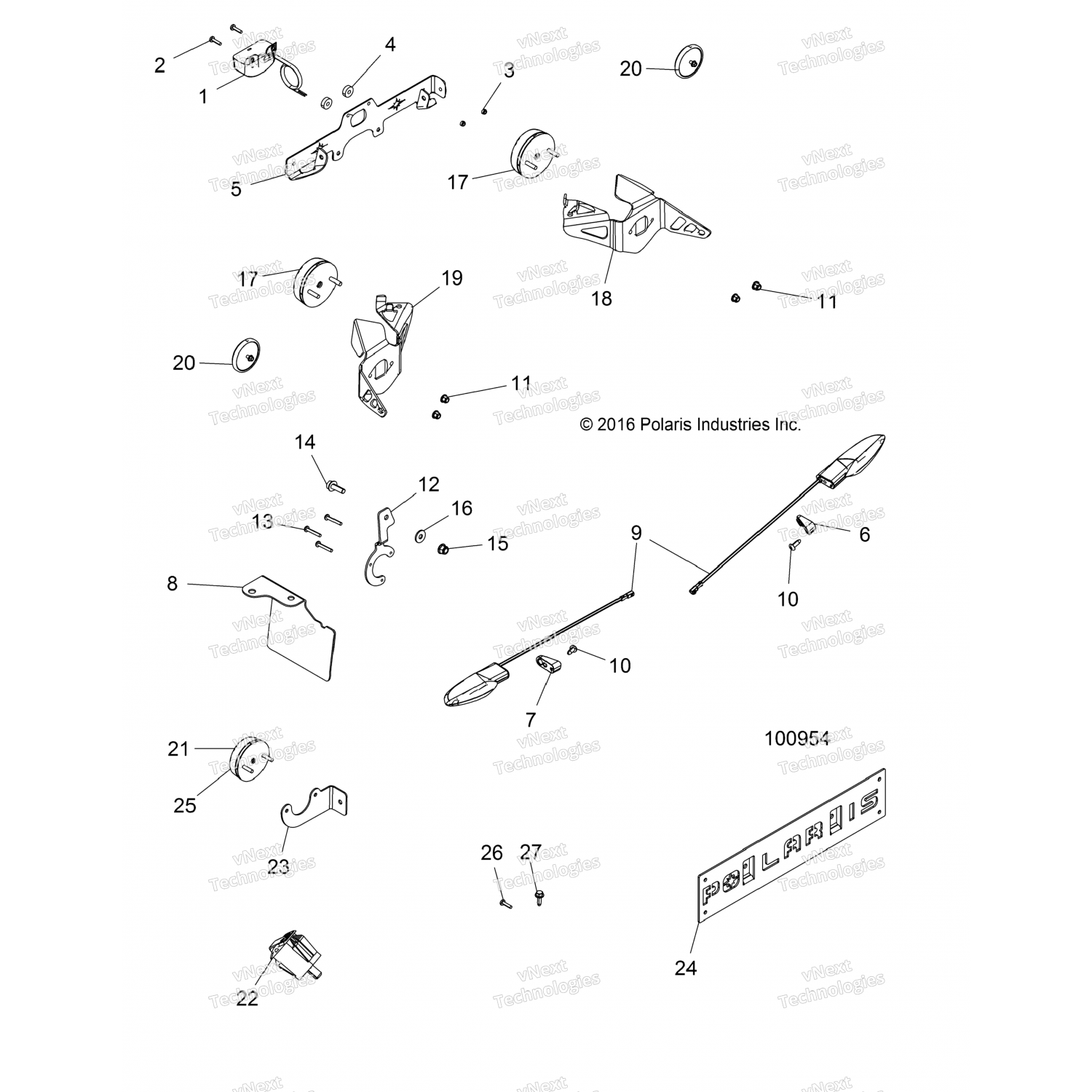 2413977 Polaris ФОНАРЬ СТОП, ЗАДНИЙ, ПОВОРОТ, ЭС, СВЕТОДИОД