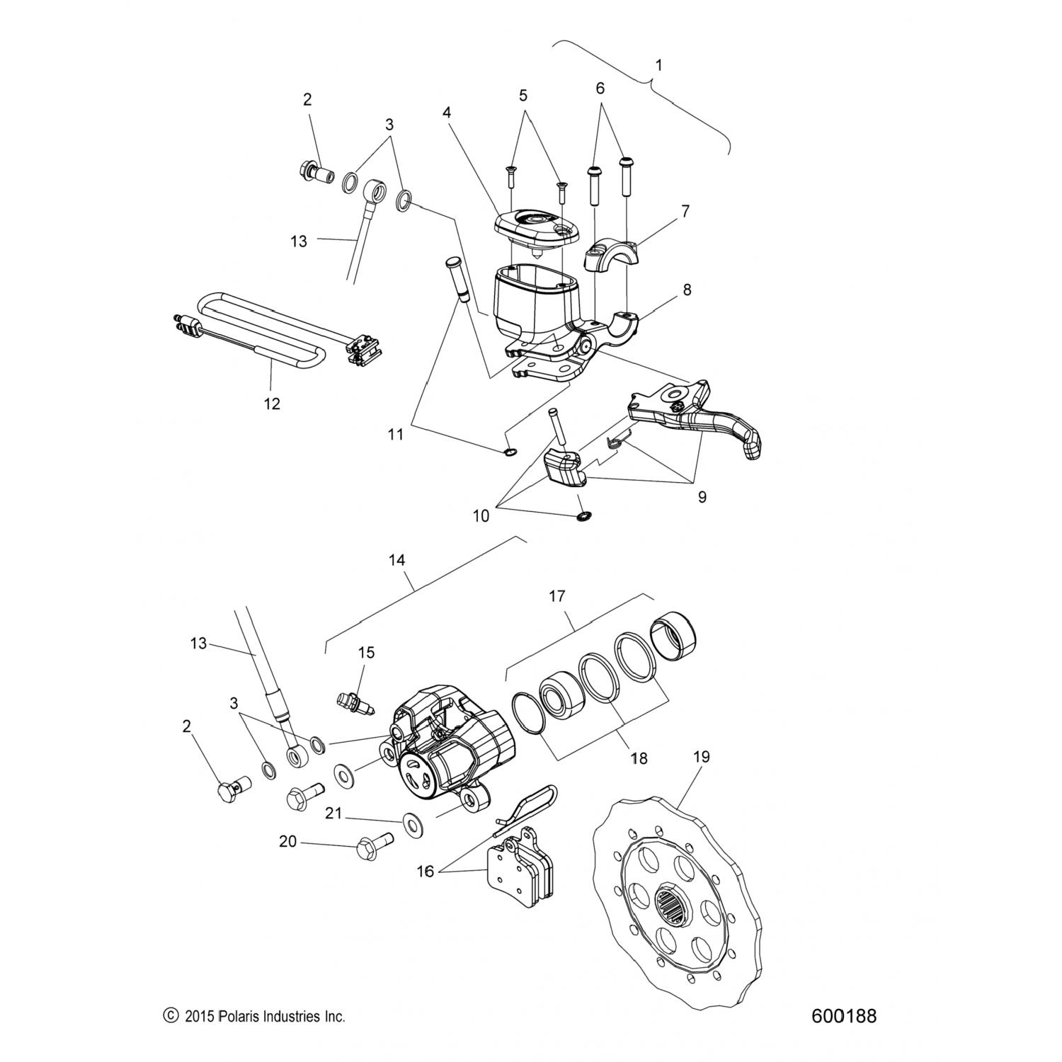 2205921 Polaris КОМПЛЕКТ ПОРШНЯ И УПЛОТНЕНИЙ 98-31832