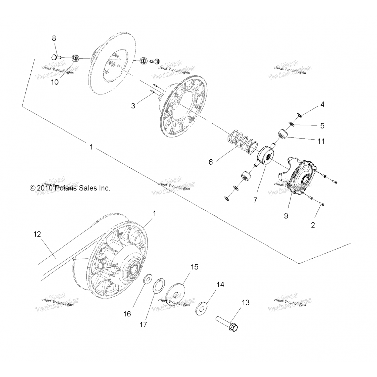 3514930 Polaris РОЛИК БТД, 9,58X28,83X13,97, К