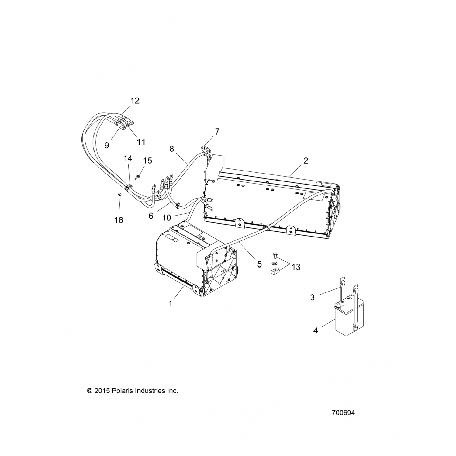 4015615 Polaris КАБЕЛЬ-БАТАРЕЯ, КОРОТКИЙ