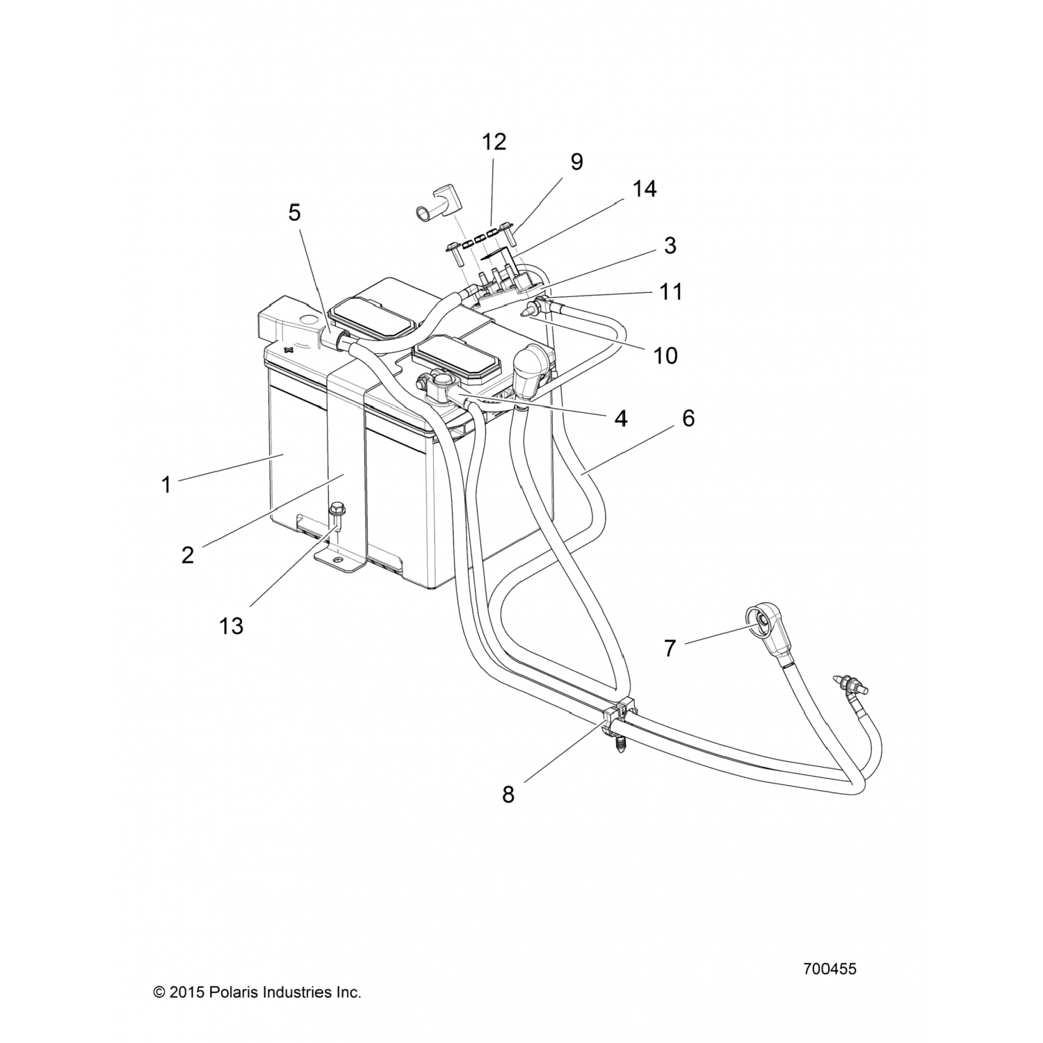 4015655 Polaris КАБЕЛЬ-БАТАРЕЯ К АЛТ, ВАРТА
