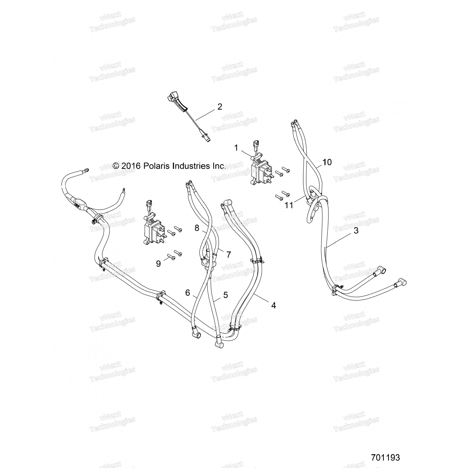 4015713 Polaris КАБЕЛЬ-АККУМУЛЯТОР, БАТАРЕЯ, ТЕРМИН BLK, MIDI