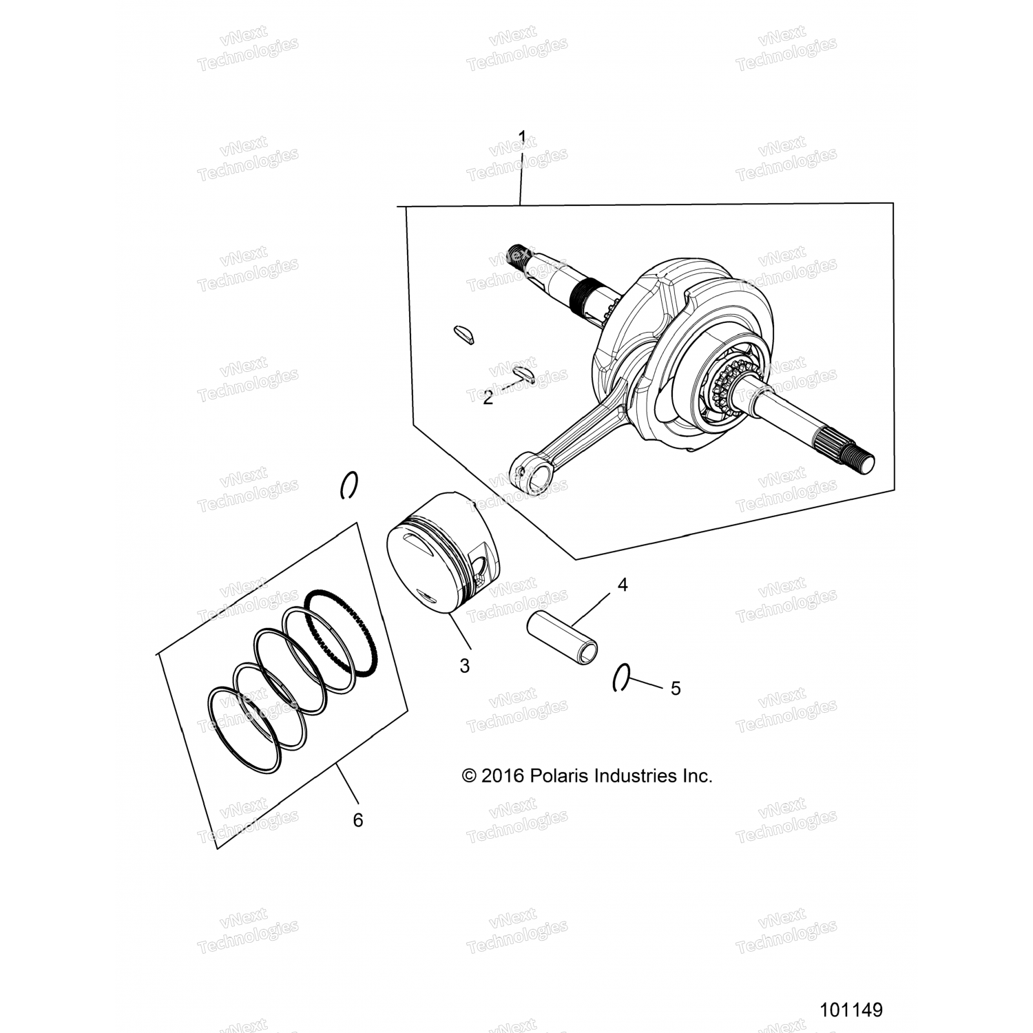 3050002 Polaris ПОРШЕНЬ
