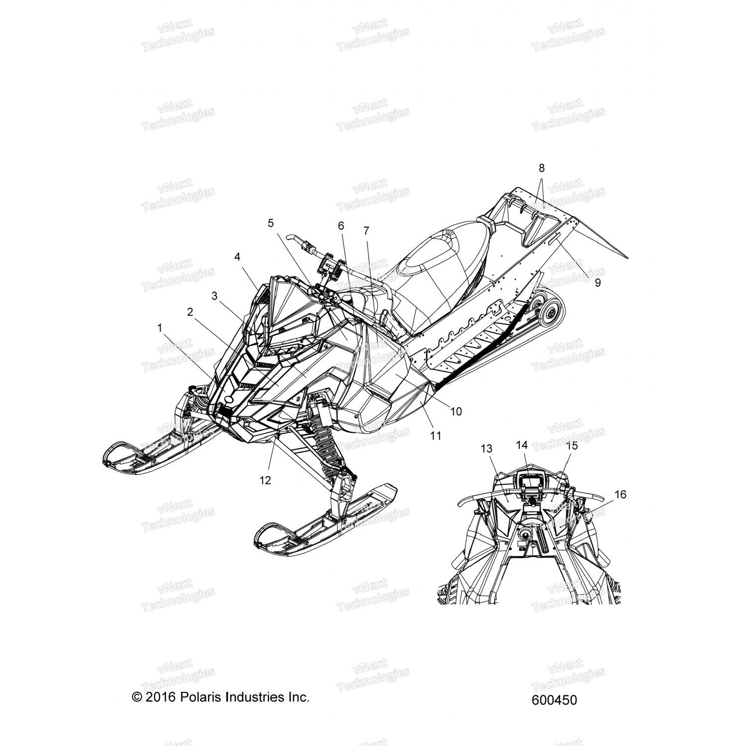 7185794 Polaris ДЕКОРАТИВНАЯ БОКОВАЯ ПАНЕЛЬ, ВЕРХНЯЯ, RH