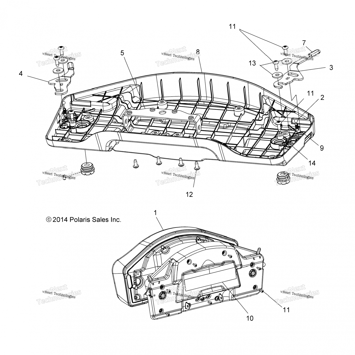 2687967070 Polaris Асм-сиденье, x2, eu, blk 2687967-070