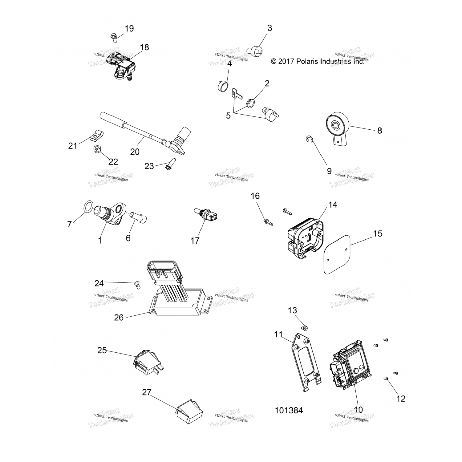 4017177 Polaris Модуль-вспышка, поворот, прицеп, trc