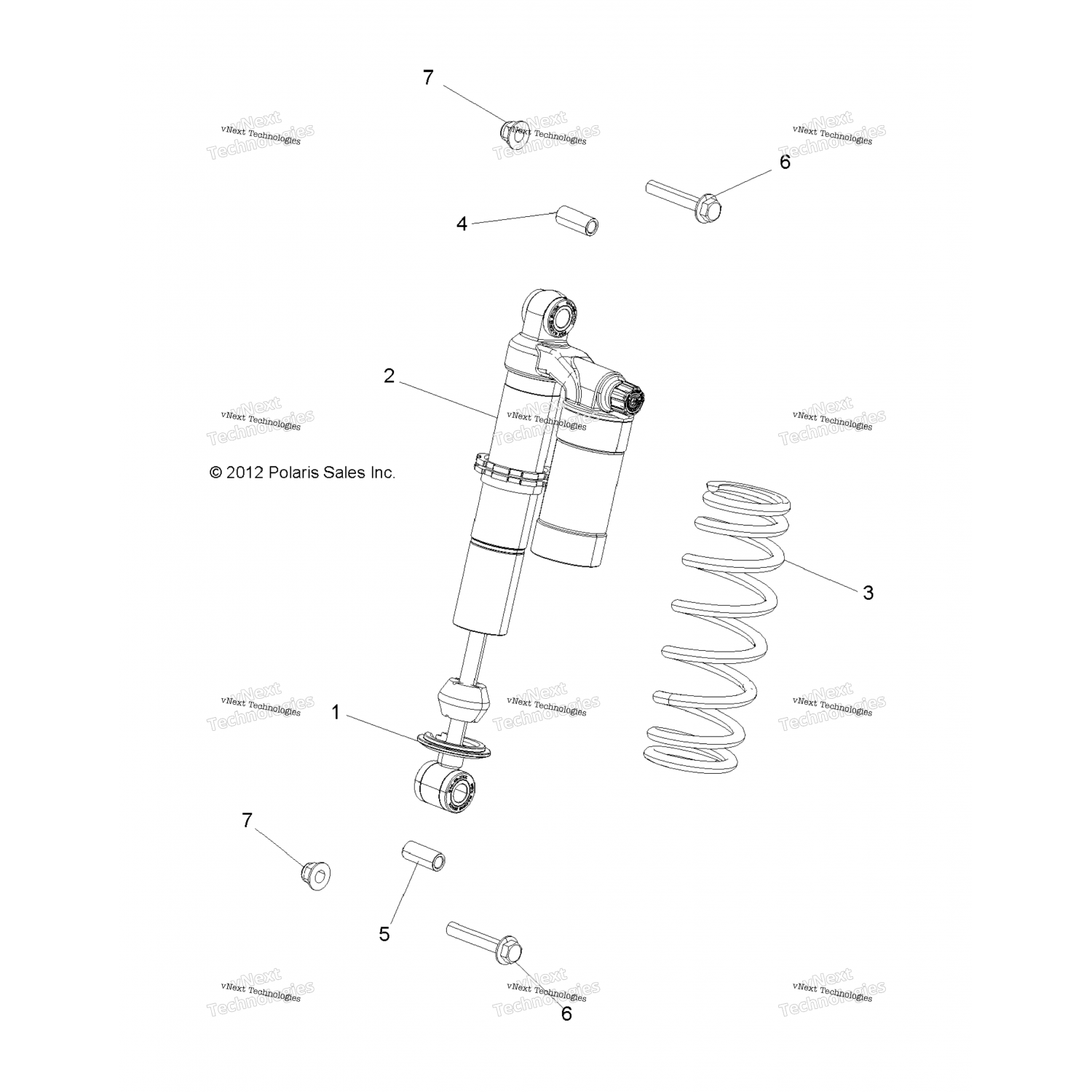 7044763630 Polaris Пружина, лайм 7044763-630