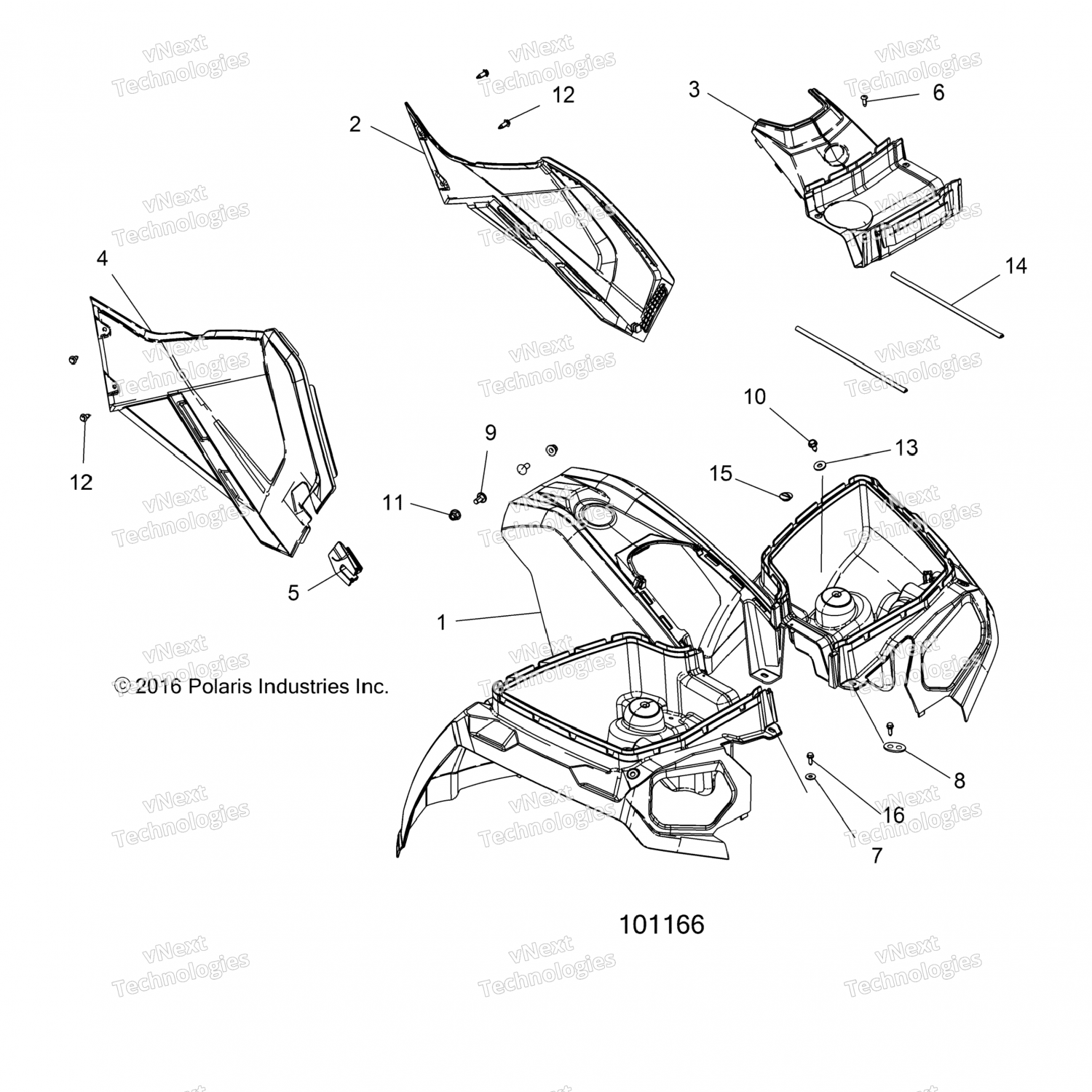 5451799632 Polaris Панель боковая, пнт, лх, м ттн 5451799-632