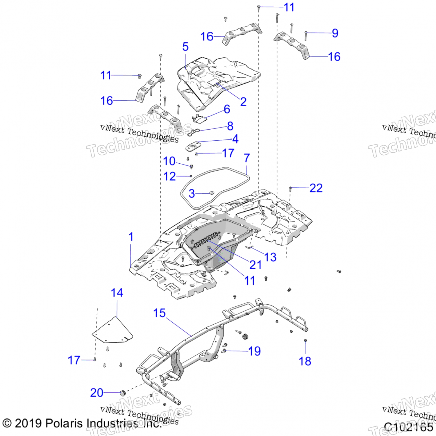 1025090067 Polaris Weld-Rr Стойка, поддержка, spmn, blk 1025090-067