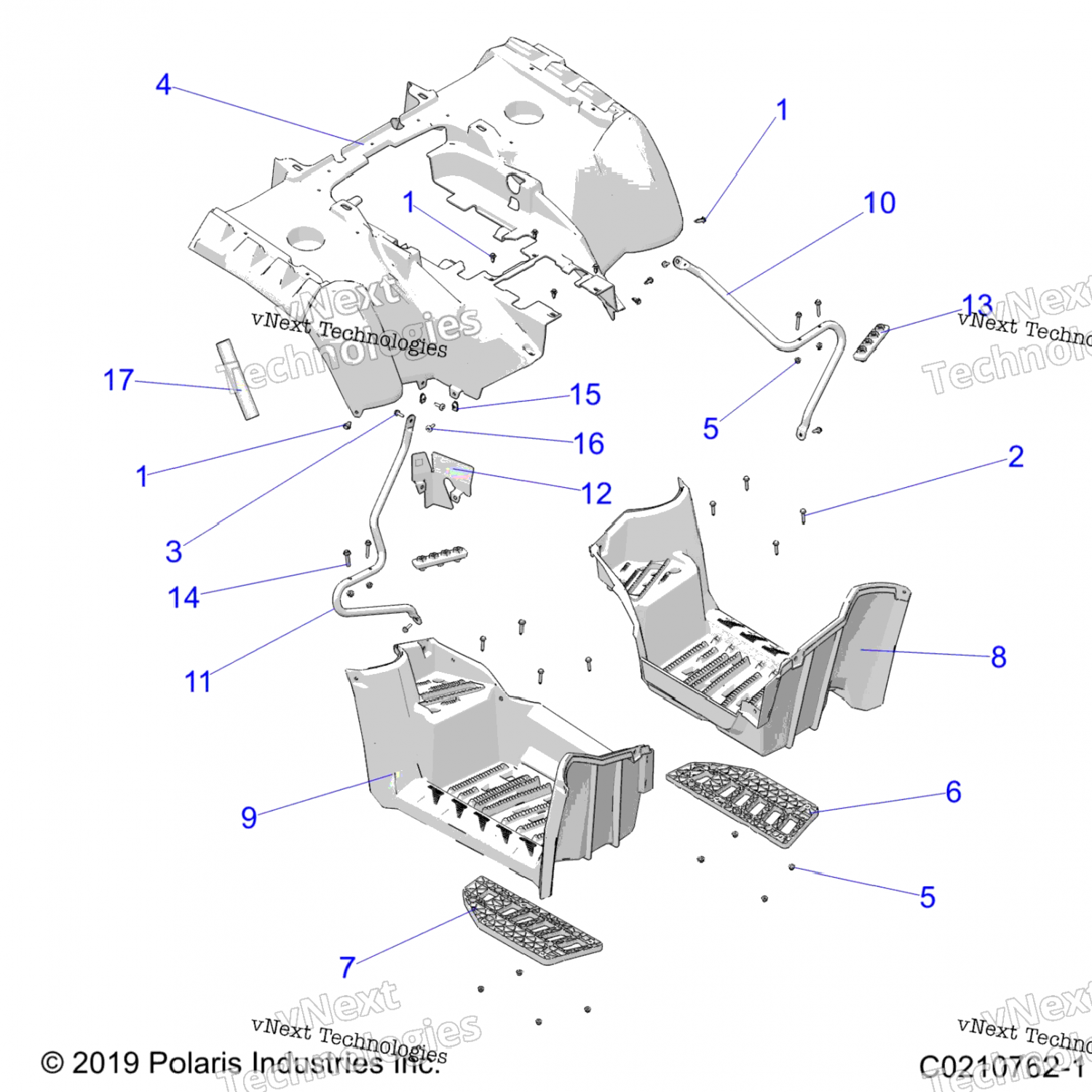 2637717566 Polaris Asm-Cab,задний,тур,п.белый 2637717-566