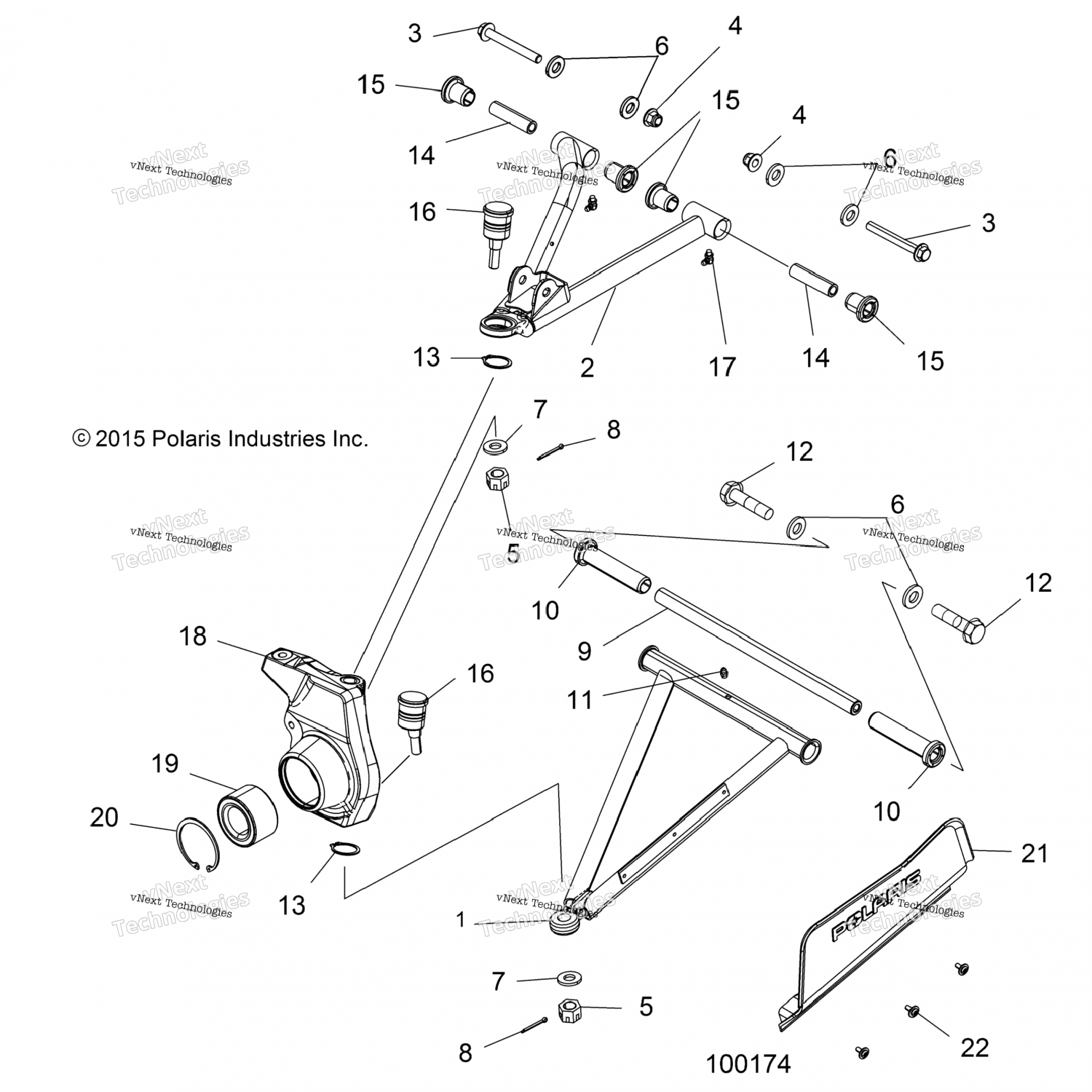 2830563 Polaris K-Hd, втулка, подвеска, spm, 570, sp, 16+