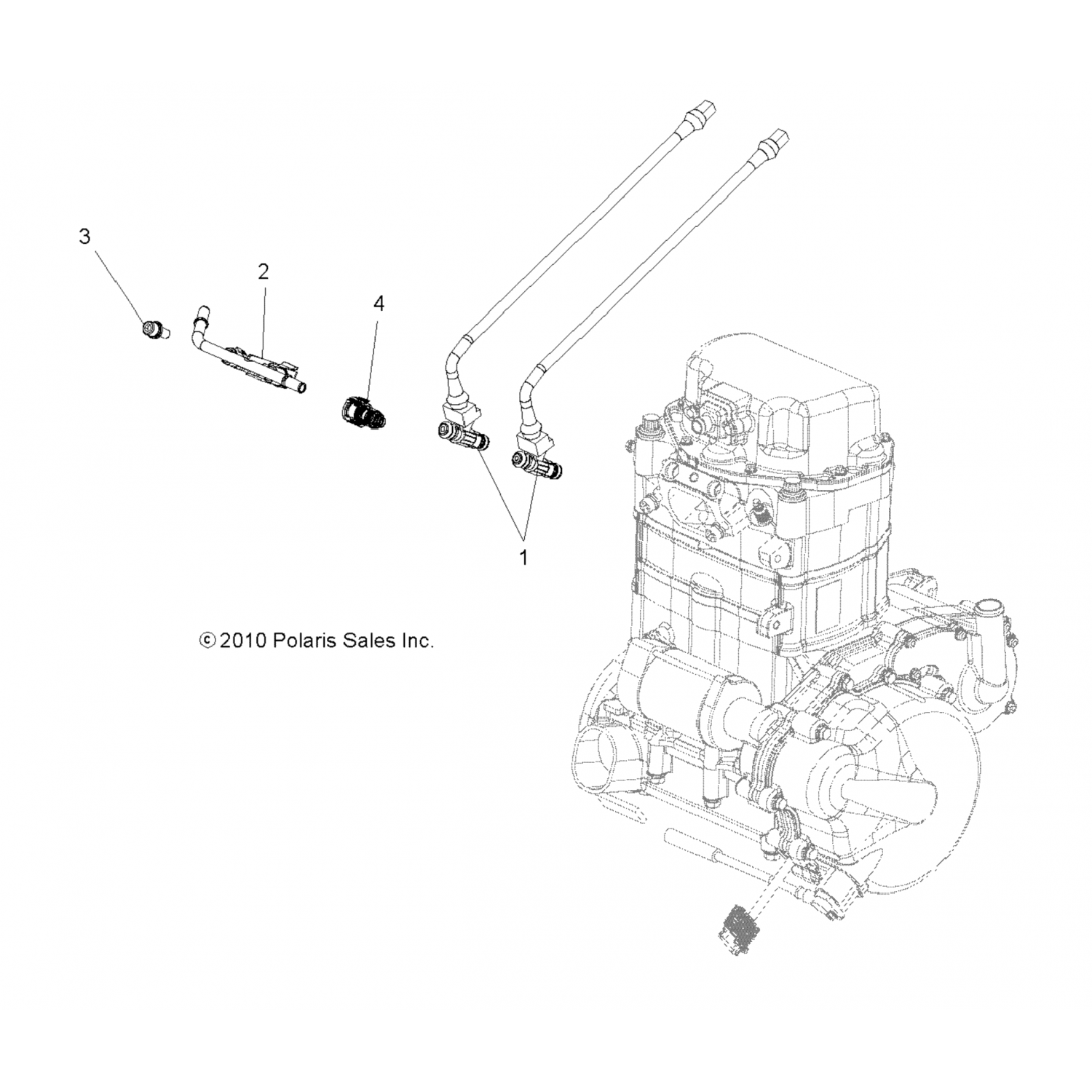 7052438 Polaris Штуцер, труба 3/8, пози-лок