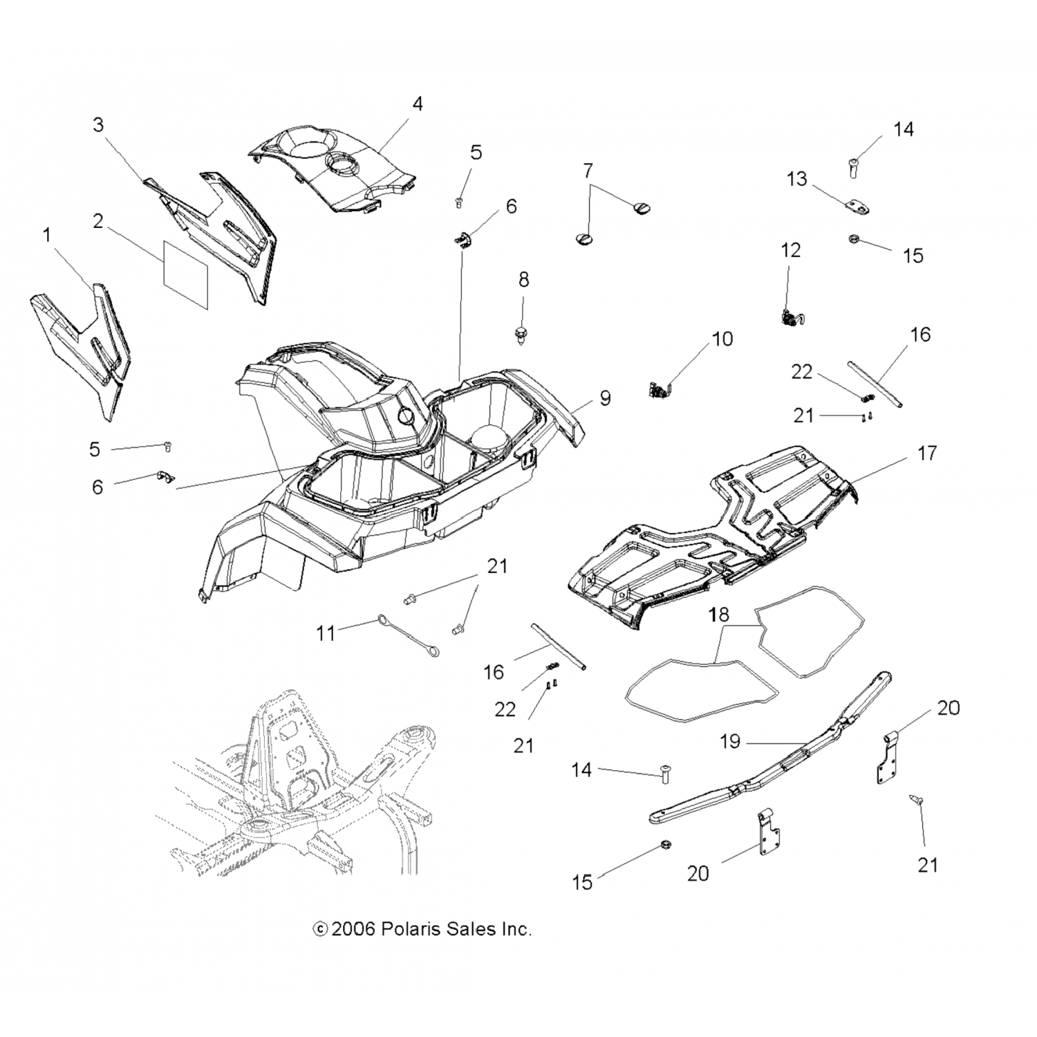 7081241 Polaris Защелка 1/4 оборота, фиксатор, lh