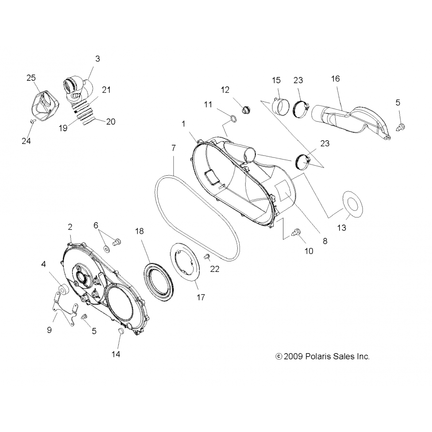 5438172 Polaris Воздуховод-удлинитель