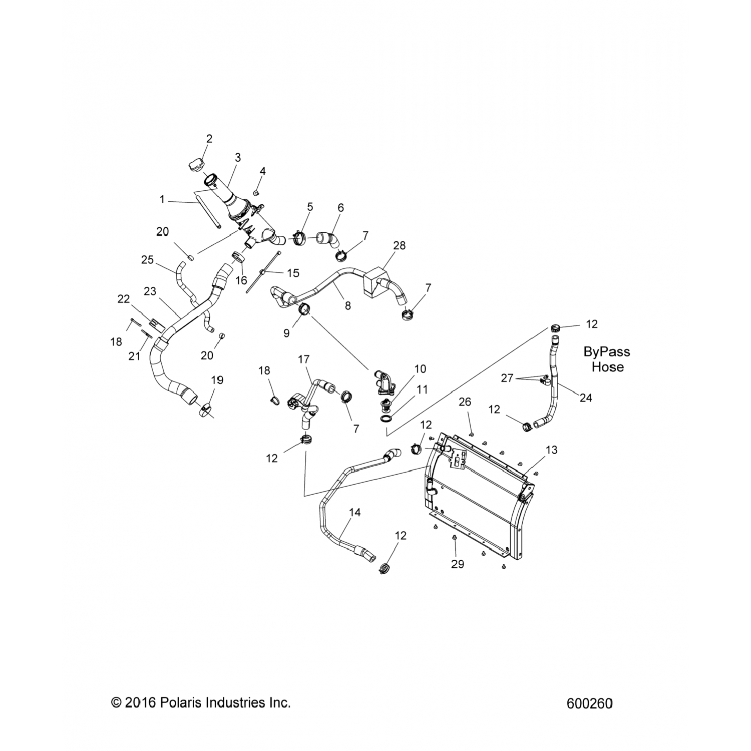 552139816 Polaris КАБЕЛЕПРОВОД-ФЛЕКС,.750 "ИД, 16СМ 5521398-16