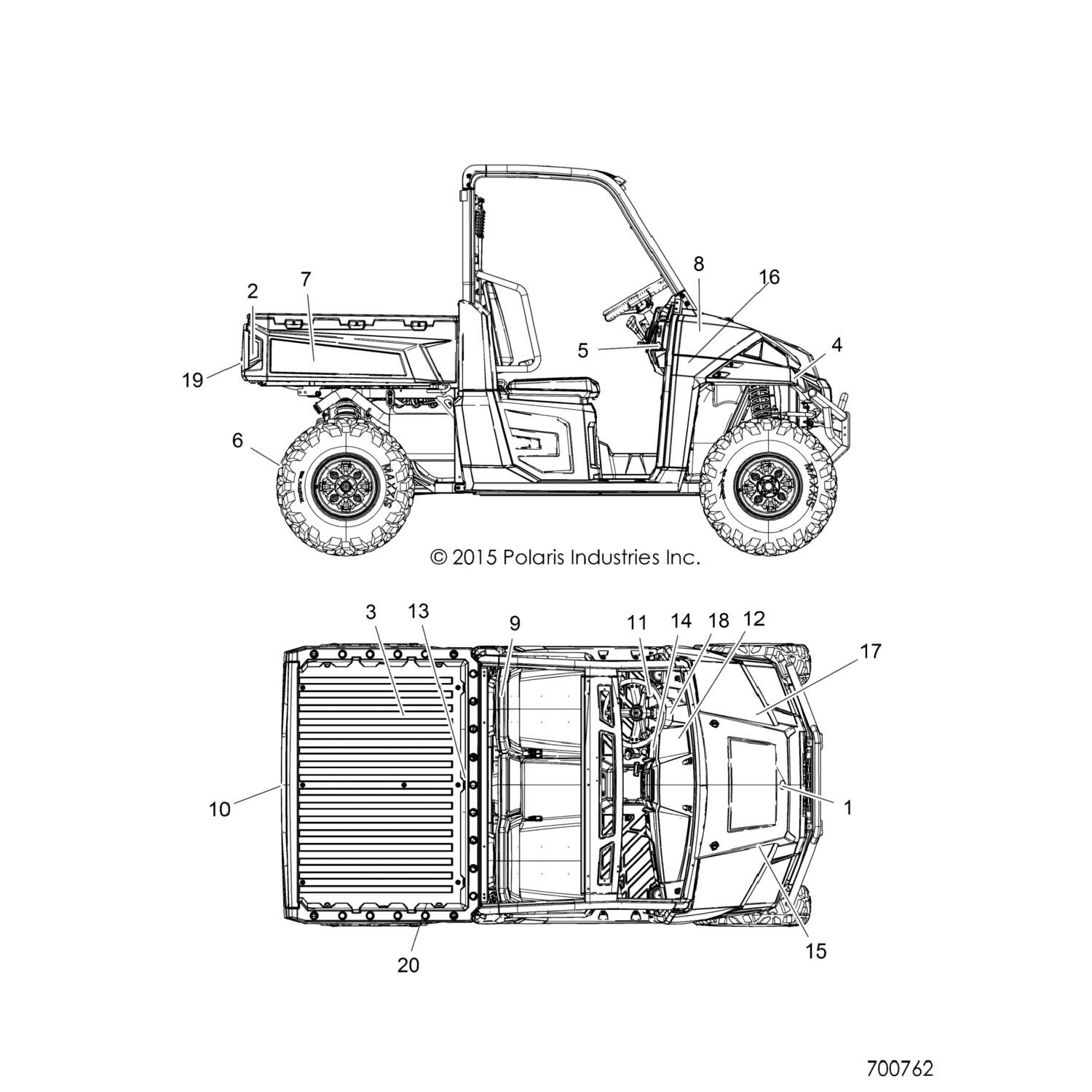 7184167 Polaris НАКЛЕЙКА НА КАПОТ, 570, LH