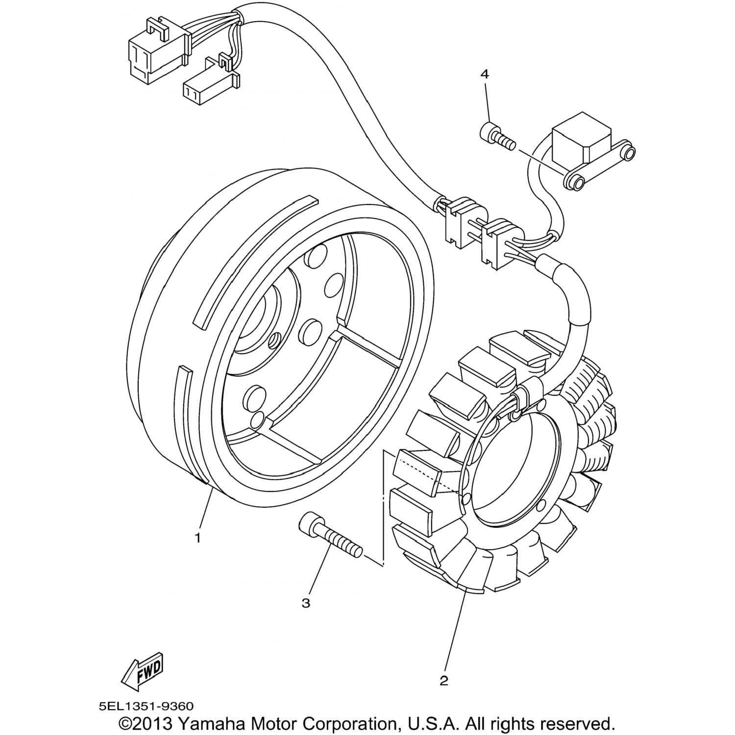 5ELW155B3000 Yamaha Ротор Sub-Assy 5EL-W155B-30-00