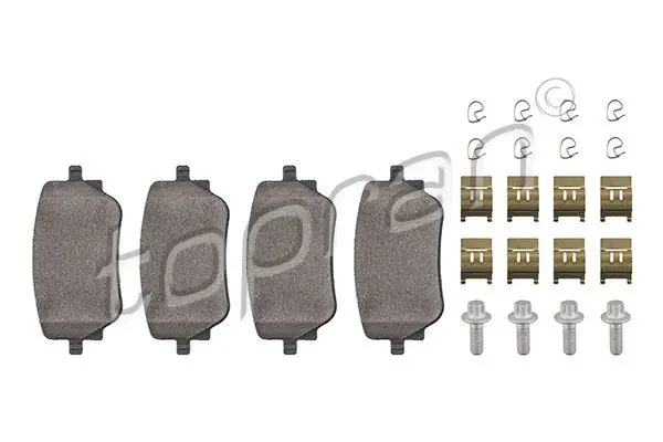 Topran (Hans Pries) 624512 Комплект тормозных колодок,