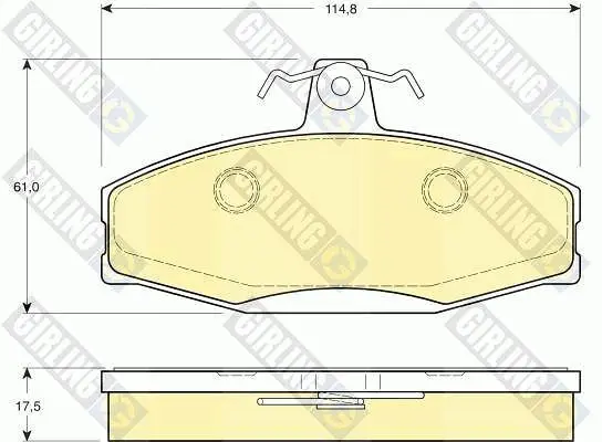 6112801 Колодки тормозные SKODA