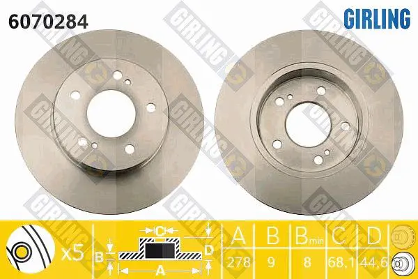 6070284 Диск тормозной NISSAN MAXIMA