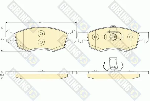 6117492 КОЛОДКИ ТОРМОЗНЫЕ RENAULT