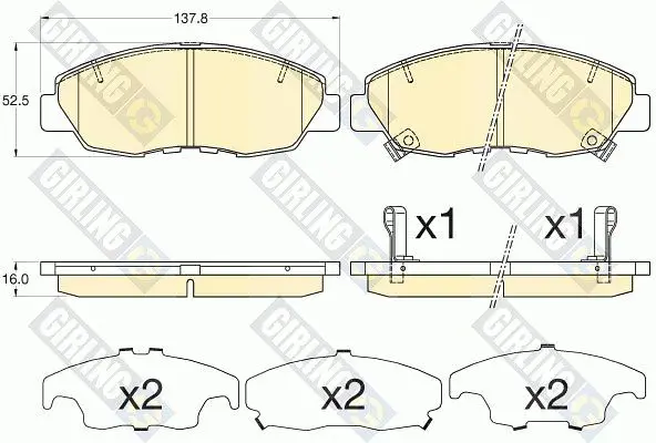 6136096 Колодки тормозные HONDA CIVIC