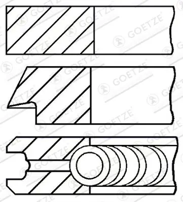 Goetze 08-104008-00 Кольца ДВС поршневые (к-т на 1