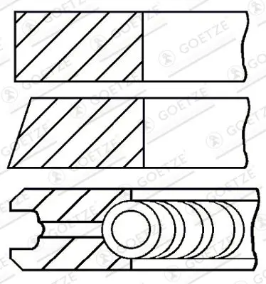 Goetze 08-425600-00 Кольцо поршневое Fiat, Opel