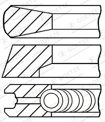 08-854700-00 Кольца поршн к т на 1 цил Fiat
