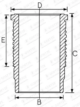 Goetze 1467005000 Гильза цилиндра MAN D2876