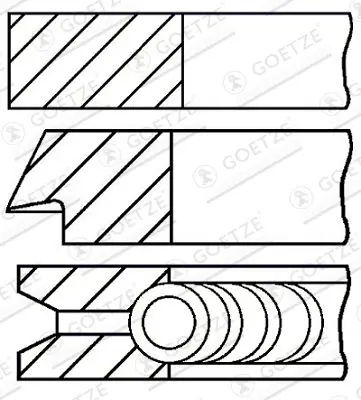 Goetze 0870490000 Кольца поршневые BMW M50B20
