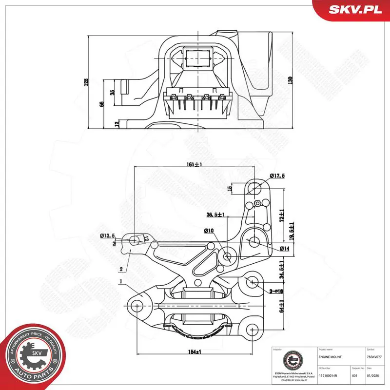 ESEN SKV 75SKV077 Mounting, engine