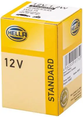 HELLA 8GA007997031 Лампа накаливания, 12V, 1,2W