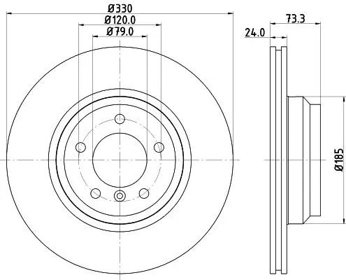 HELLA 8DD355128431 Тормозной диск