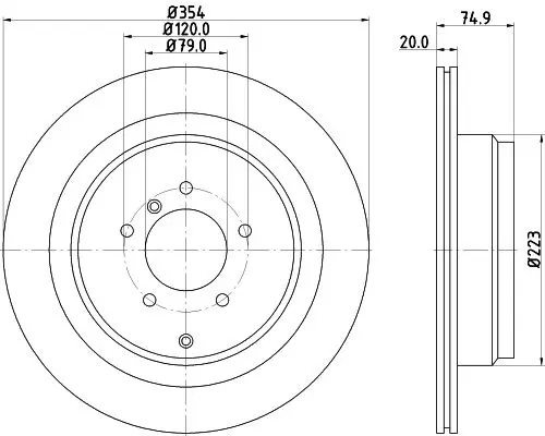 HELLA 8DD355115291 Тормозной диск