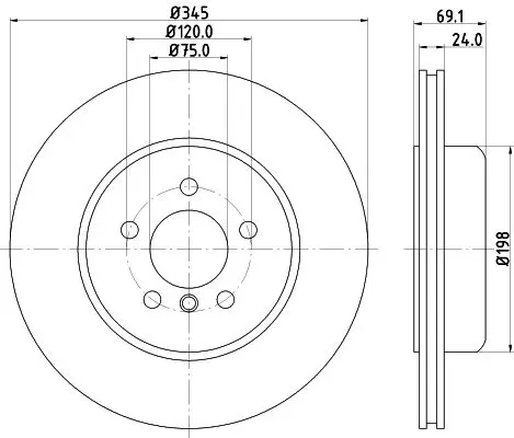 8DD355119281 ДИСК ТОРМОЗНОЙ BMW 5 F10/11/7