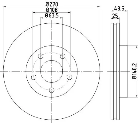 HELLA 8DD355128461 Тормозной диск