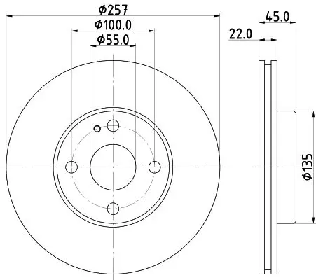 8DD355103-181 Тормозной диск без покрытия