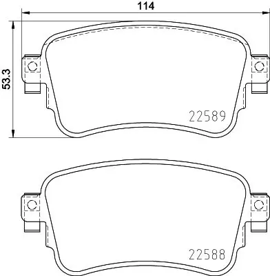HELLA 8DB355037681 Комплект тормозных колодок,